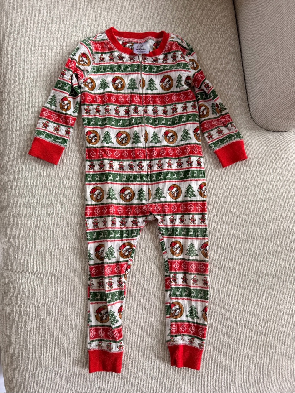 BUC-EE’s Toddler Holiday Zip One-Piece open foot Pajamas 3T